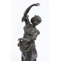 pereche de statuete Renaissance Revival. bronz patinat. Italia sec XIX